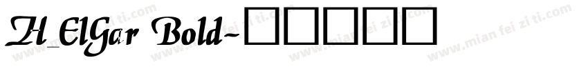 H_ElGar Bold字体转换